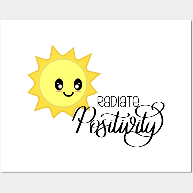 Radiate Positivity Sunny Positive Vibes Wall Art by Kelly Gigi